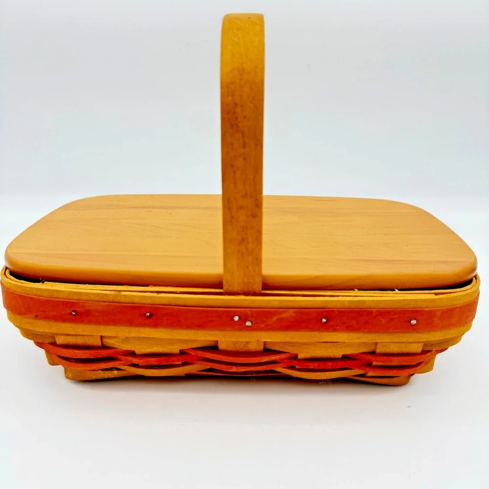 Longaberger 2000 Century Celebration Basket Lid & Protector Handwoven USA 11x7